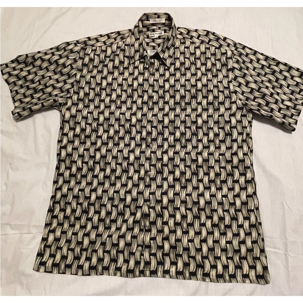 Via Veneto Men’s Casual Button Down 100% cotton Shirt Size Large